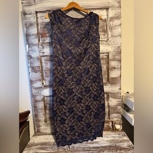 Cato Navy Lace Midi Dress